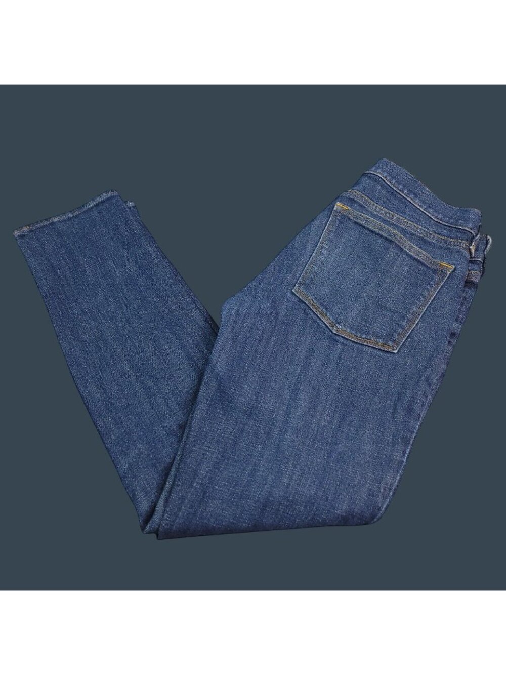 J. Crew Womens Cropped Staight Leg Jeans 24 Dark Wash Low Rise Stretch